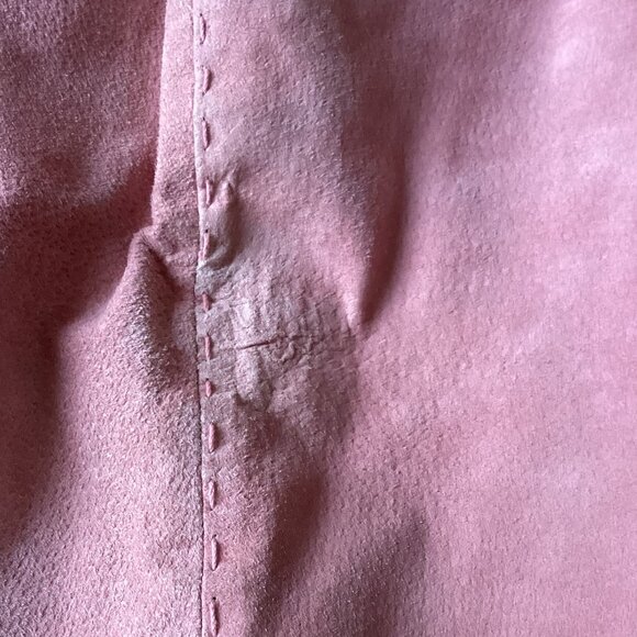 Fairweather Women's Leather Suede Romantic Pink Pencil Skirt Size 4 - Picture 10 of 10